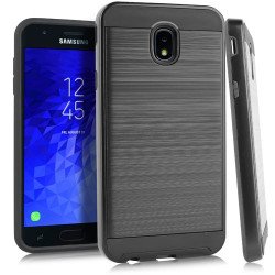 Samsung Galaxy J7 2018 / Refine / SM-J737 (AT&T) / Aero / Aura / Crown / Top / Eon / Star Armor Hybrid Case (Black)